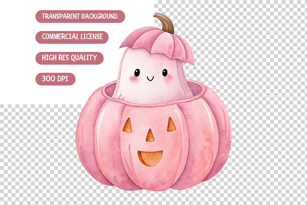 Cute Girly Spooky Clipart, an Object Illustration by TatiMockup (Photo 4 of 4)