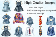 Back to School Uniform Clipart, an Illustration by Craft Nest (Thumbnail 2 of 6)