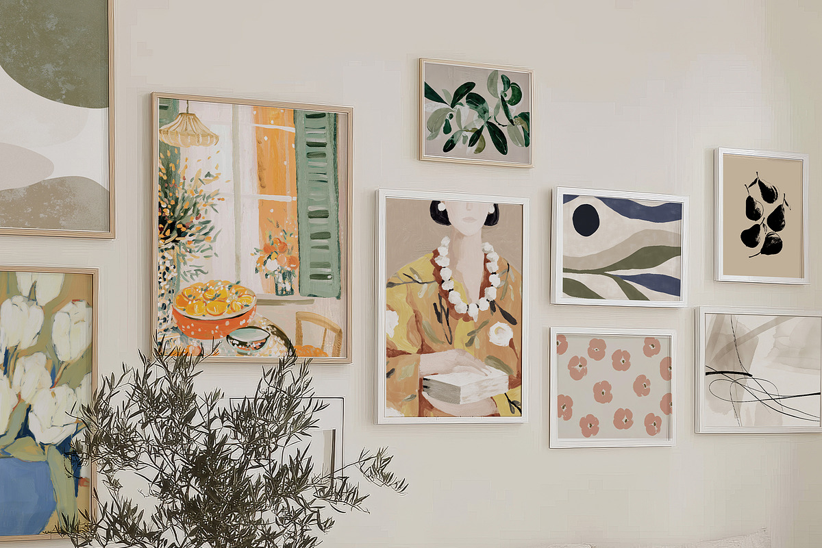 Eclectic Gallery - Wall Art Prints, a Background Graphic by Watercolor_Ma (Photo 9 of 9)