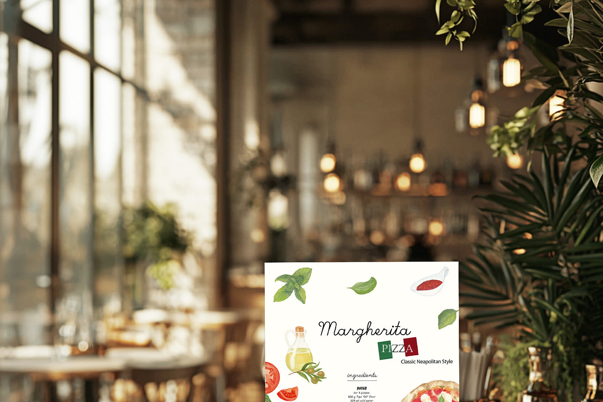Italian Pizza Watercolor Recipe Set, a Food Illustration by Sunshine Art (Photo 10 of 13)