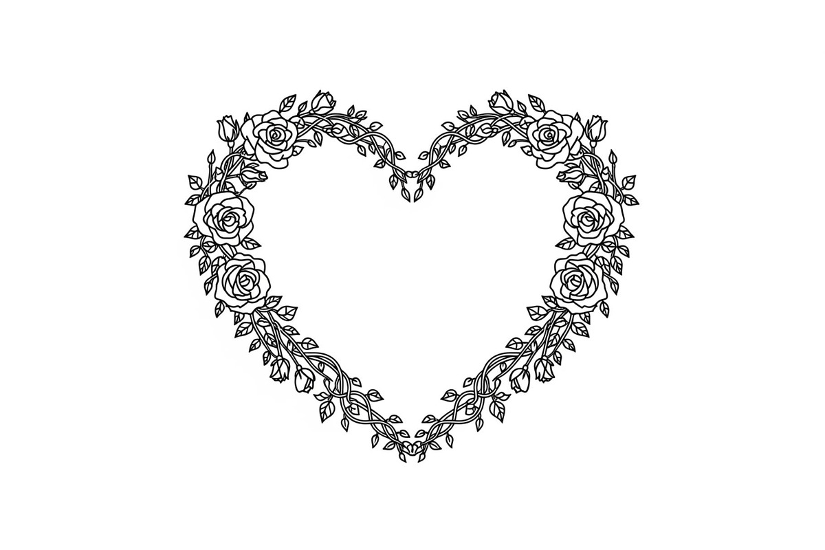Floral Heart Frame SVG Bundle, an Illustration by Designs_River (Photo 29 of 31)
