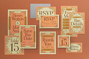 Orange Wedding Invitation Set, an Invitation Template by graphicook (Thumbnail 1 of 3)