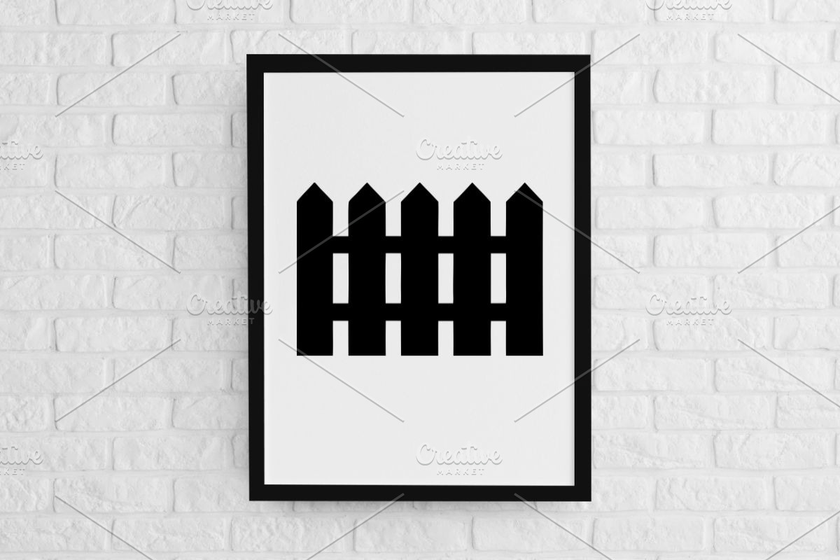 Fence Silhouette SVG, an Object Illustration by newminddesign