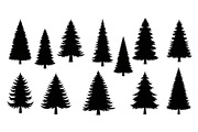 Woodland & Forest Tree Silhouettes B, an Illustration by jahid234 (Thumbnail 34 of 41)