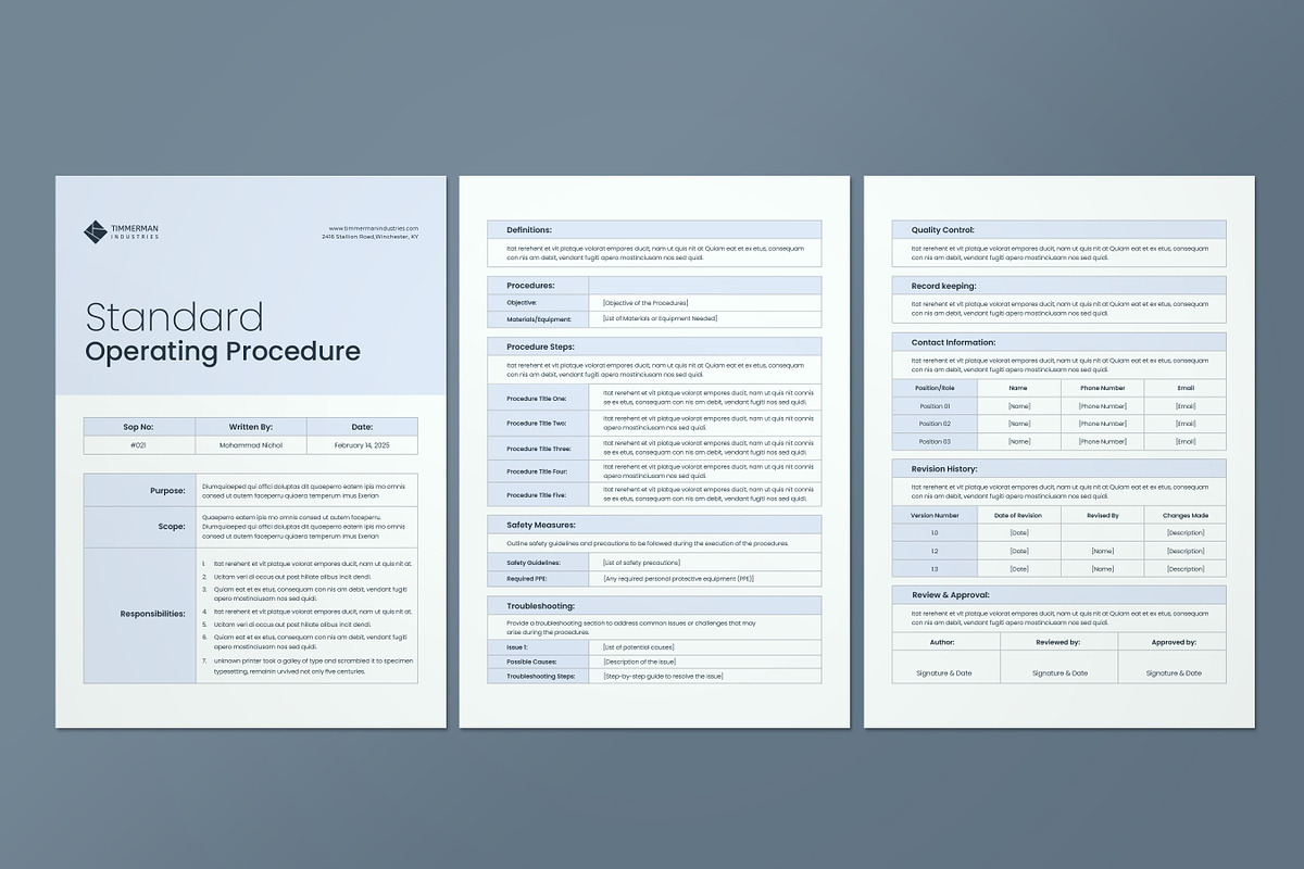 Standard Operating Procedure, SOP, a Stationery Template by DesVert (Photo 5 of 6)
