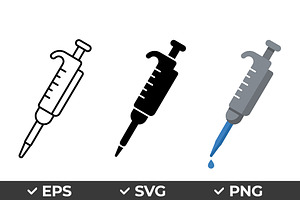 Laboratory Micropipette Vector Icon, an Object Graphic by Artonix