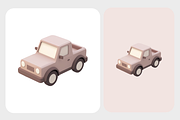 3D Cartoon Car Toy Icons, an Object Illustration by Danil Polshin (Thumbnail 4 of 8)