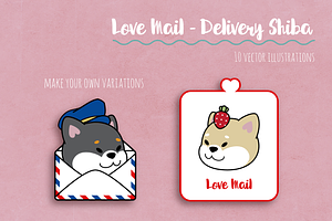 Love Mail Delivery Shiba