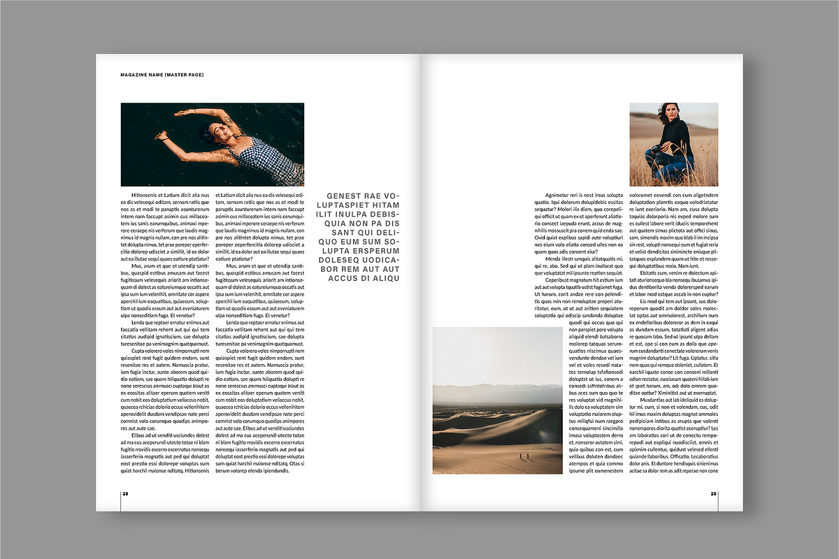 Modern Magazine Layout (A4+US), a Magazine Template by tomsarraipodesign (Photo 16 of 21)