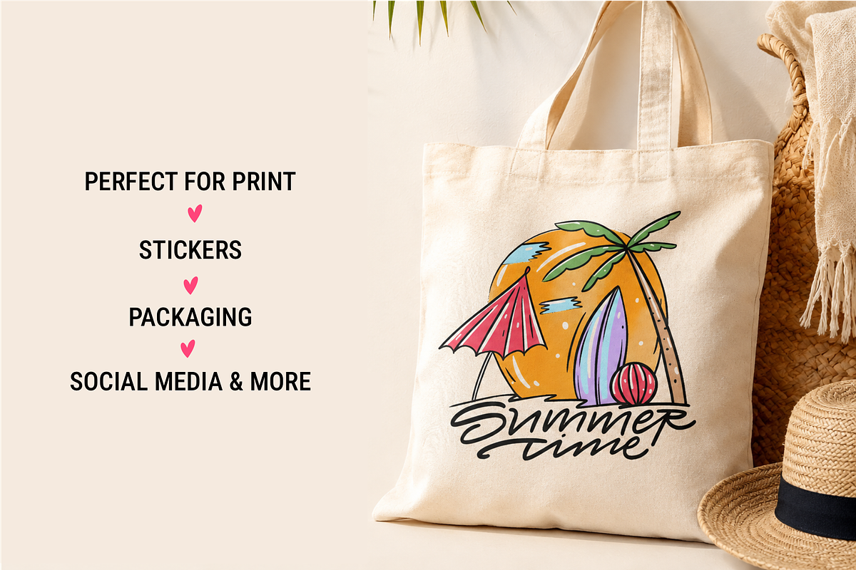 Summer Illustrations & Doodles Set, a Seasonal Illustration by Oktyabr (Photo 9 of 10)