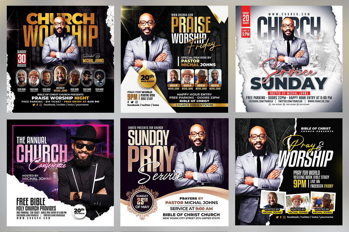 150+ Church Flyers Bundle, a Flyer Template by AfzaalGraphics (Photo 7 of 18)