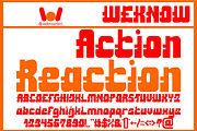 Action Reaction font, a Font by weknow (Thumbnail 1 of 8)