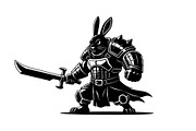 Warrior Bunny Knight Silhouette, an Illustration by jahid234 (Thumbnail 32 of 49)