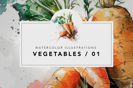 Vegetables Watercolor Illustration