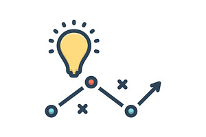 Strategy bulb color icon, a Duotone Icon by Creative priyanka