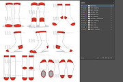 Crew Socks - Template Mockup, an Apparel Mockup by Mark Anthony Media (Thumbnail 4 of 4)