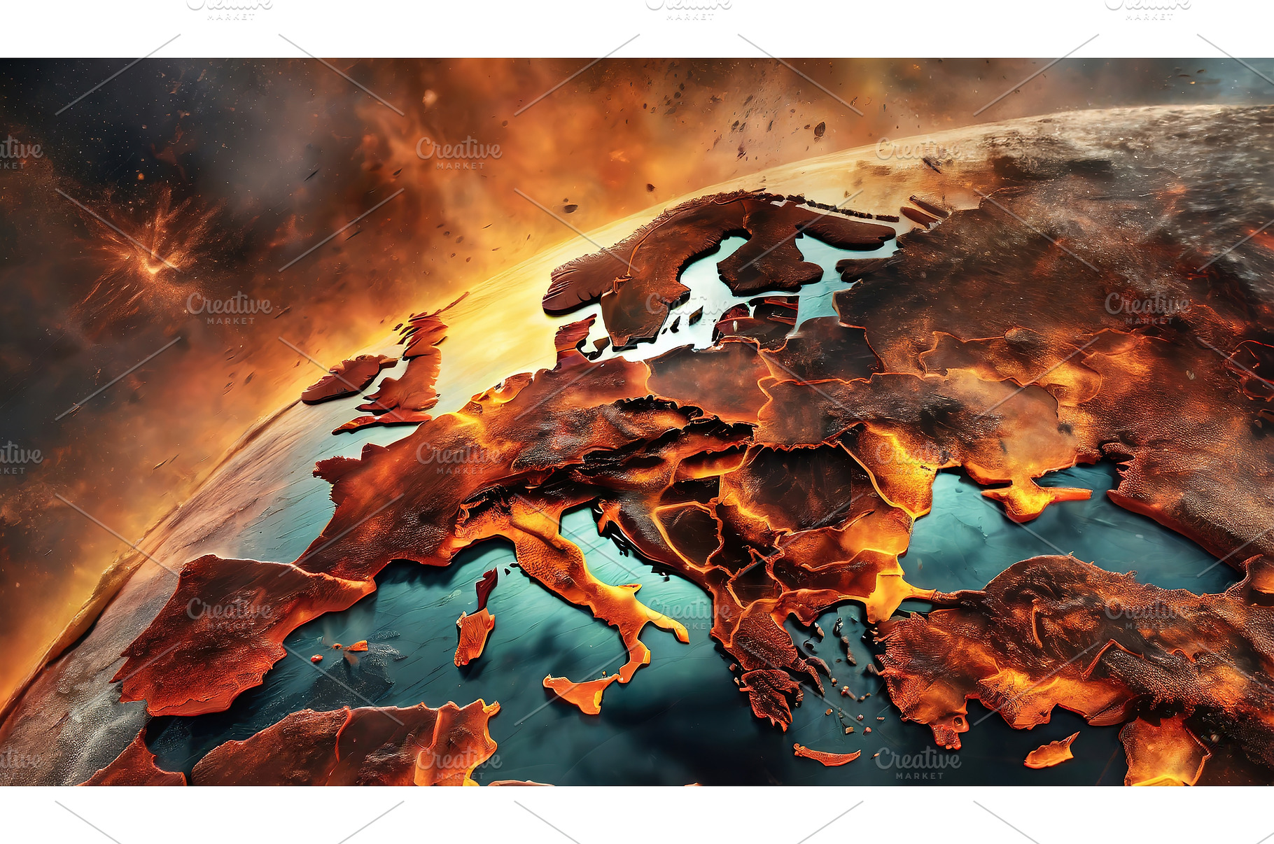 A fiery artistic representation of, an Abstract Photo by Igor Tichonow