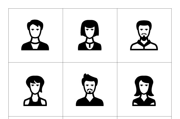 Set Icons Of People