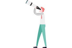 Employee worker or businessman, a Person Illustration by Sky Pics Studio