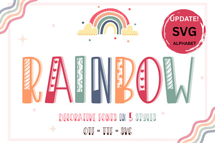 Rainbow – Cute Display font, a Symbol Font by AnningArts