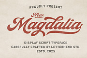 Magdalia Vintage Bold Script, a Script Font by Letterhend Studio (Thumbnail 1 of 11)
