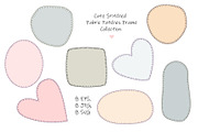Stitched Fabric Patches Frame Set, a Background Graphic by Toltemara (Thumbnail 1 of 3)