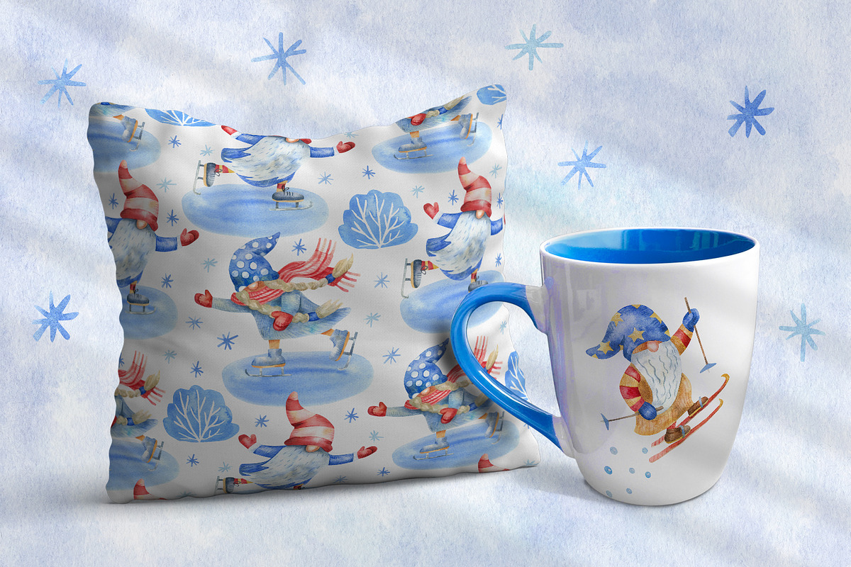 Winter Day Watercolor Collection, a Decorative Illustration by Anna Druzhkova (Photo 12 of 17)