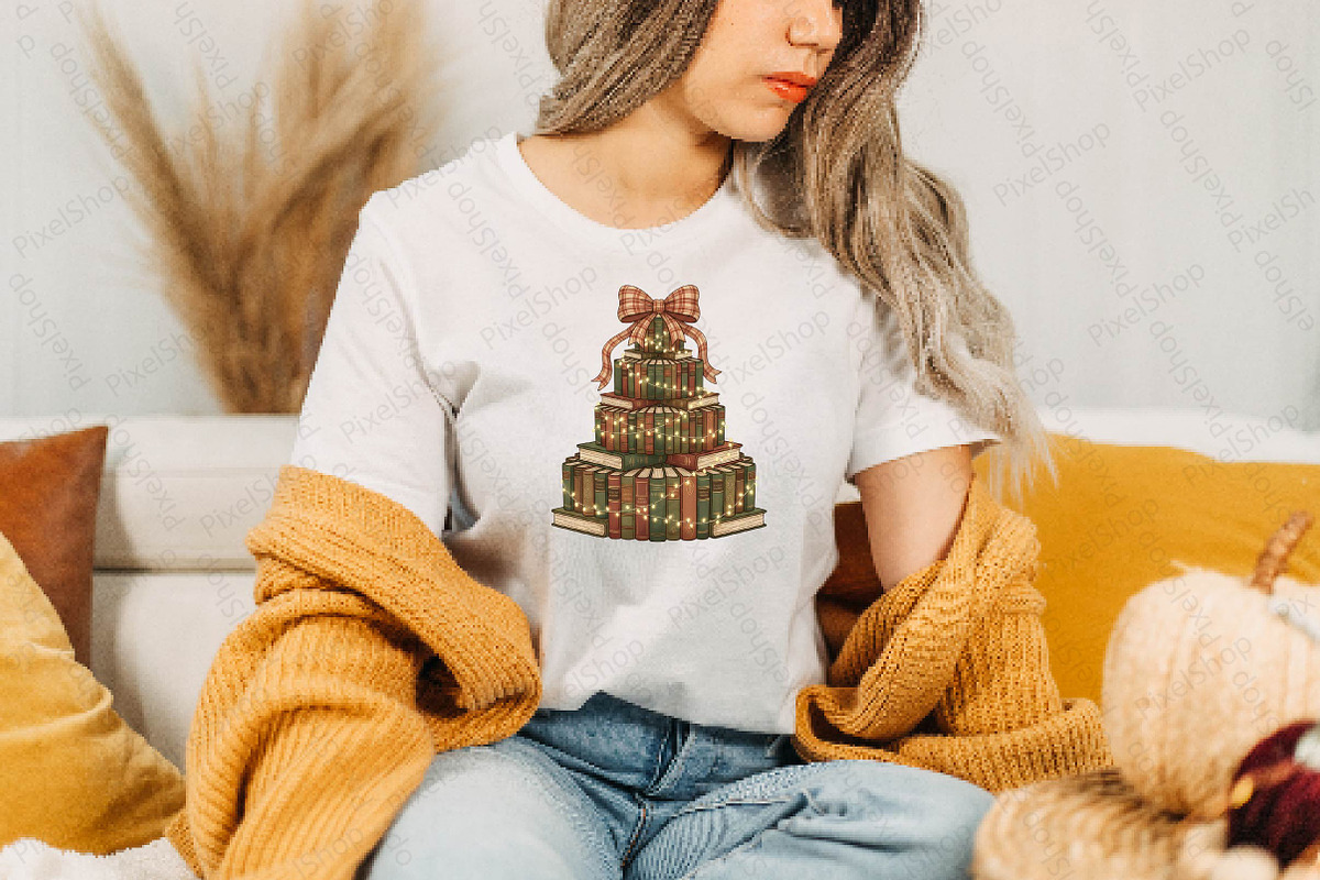 Christmas Book Tree PNG, Retro Chris, an Illustration by DreamPrint404 (Photo 4 of 7)