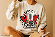 Funny 100th Day Of School SVG, a Seasonal Illustration by mh_arif (Thumbnail 3 of 3)