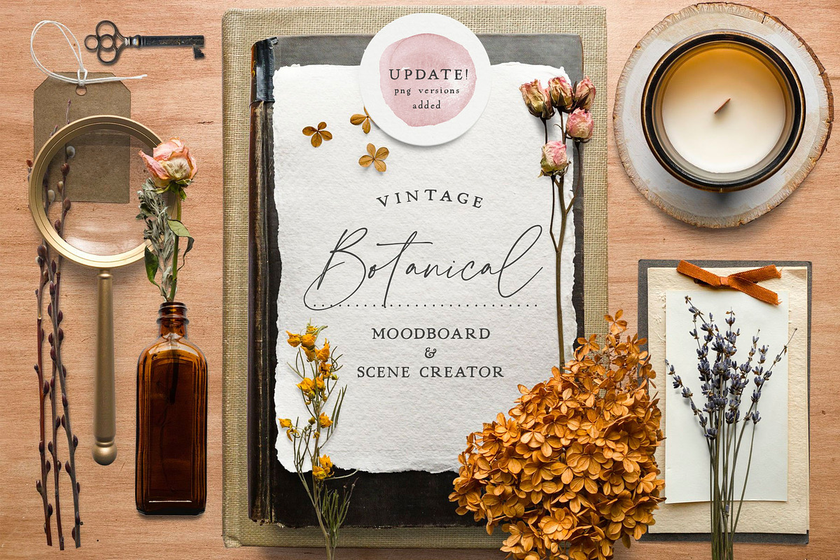 Botanical Moodboard Scene Creator, an Advertising Mockup by Eclectic Anthology (Photo 1 of 14)