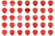 Strawberry Emoticons / Emoji, an Emoji Icon by land art (Thumbnail 2 of 5)