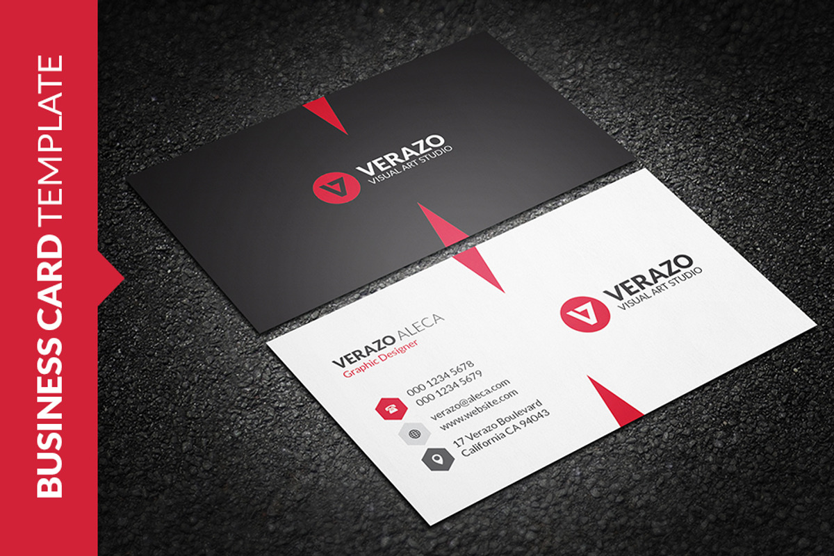 Clean & Modern Business Card, a Business Card Template by Verazo (Photo 2 of 3)