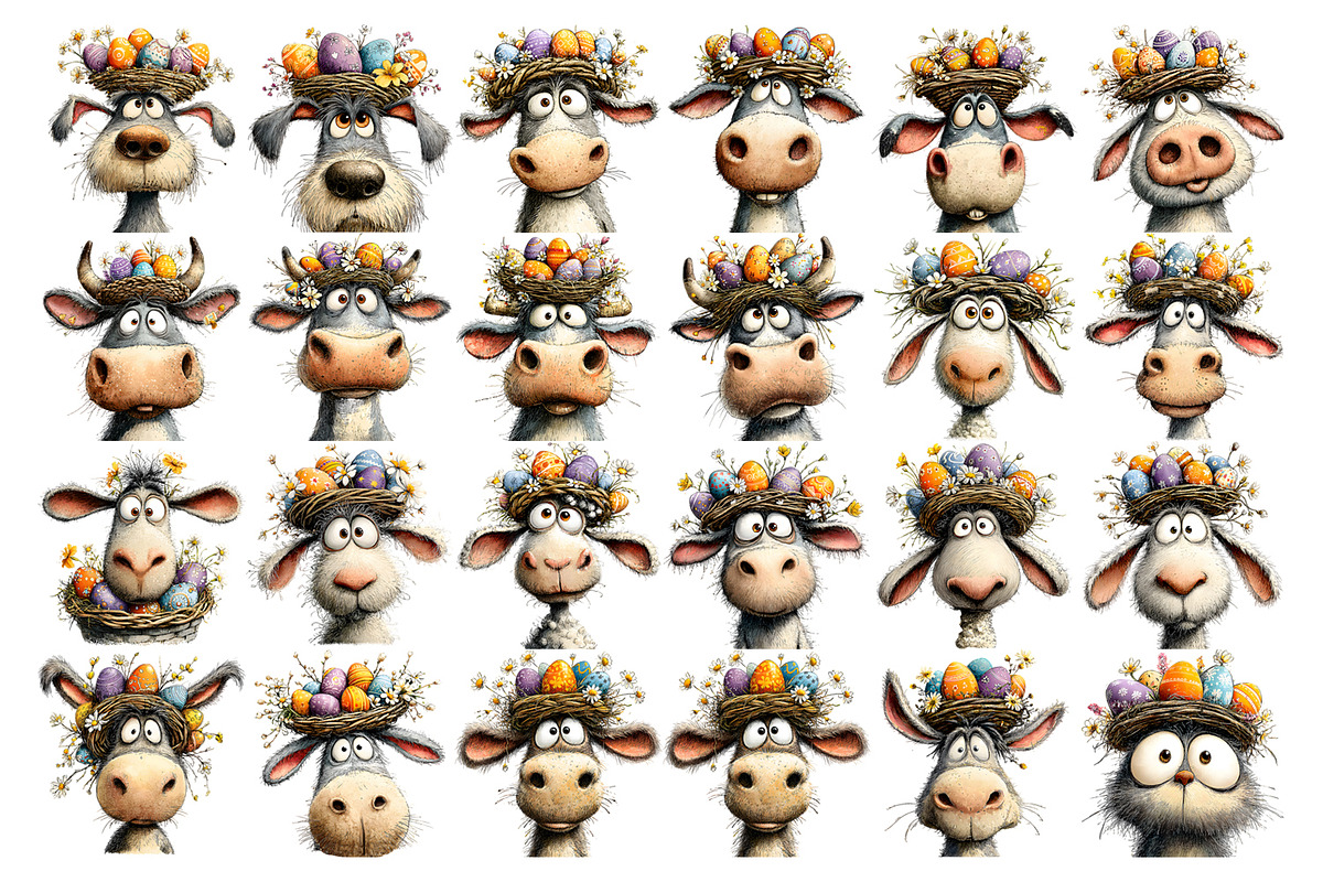Spring animal easter Clipart, an Animal Illustration by ElenazlataArt (Photo 5 of 7)