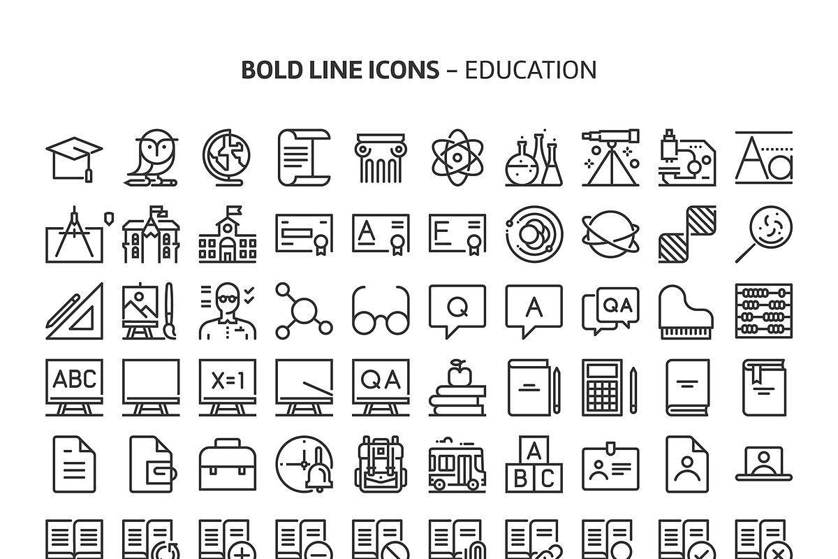 Bold Line Icons, an Outline Icon by Howcolour (Photo 140 of 151)