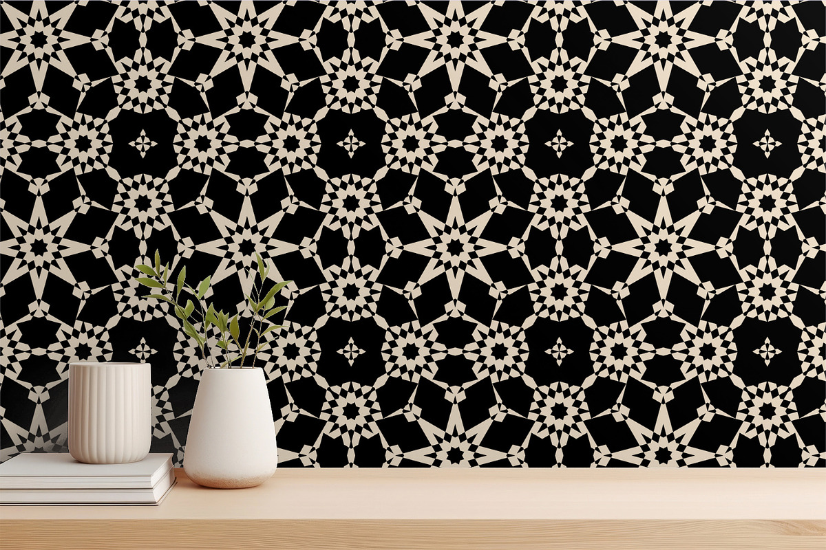 Arabic Star Geometric Pattern, a Wallpaper Graphic by MalyskaStudio (Photo 3 of 5)