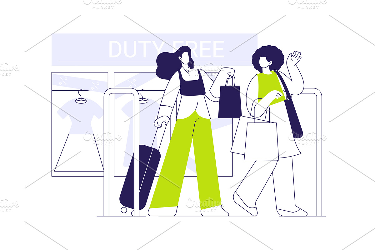 Duty free shopping area abstract, a Transportation Illustration by Visual Generation
