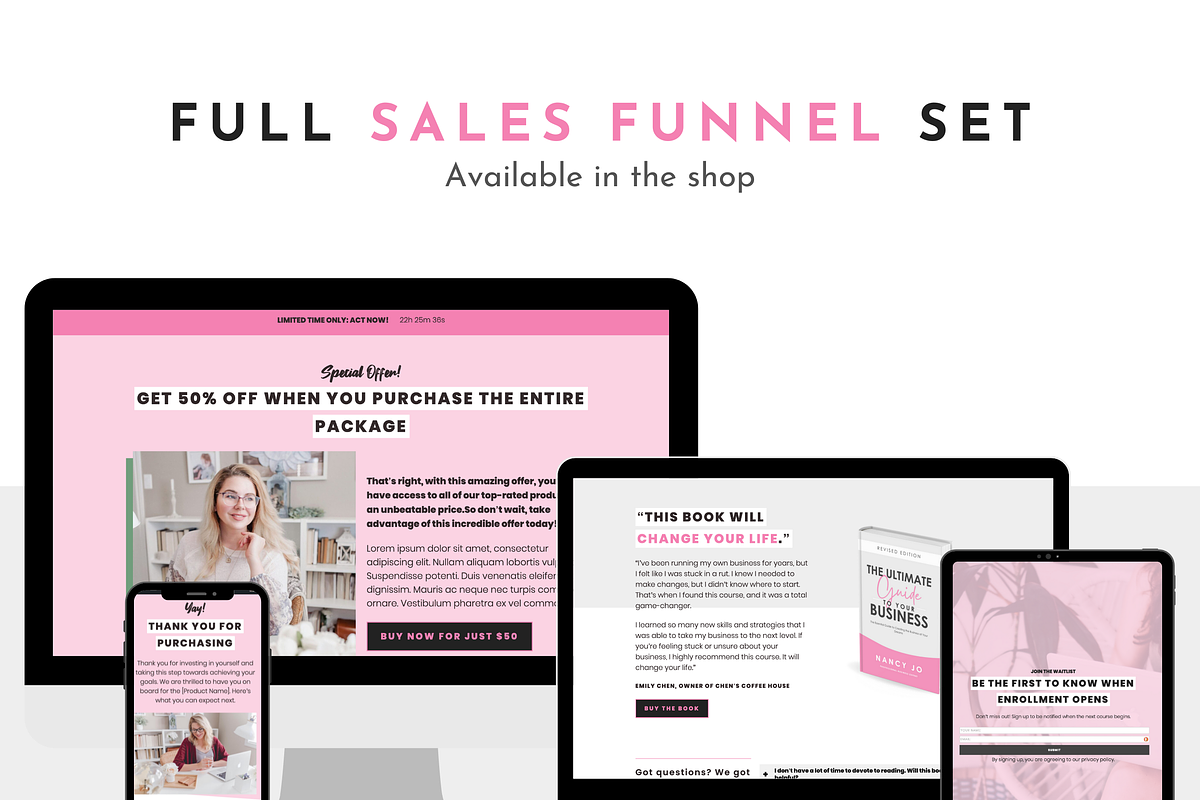 Pink Ebook Sales Templates Wordpress, a WordPress Template by ltsdesigns (Photo 7 of 7)