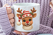 Yarn Crochet Christmas Reindeer PNG, an Illustration by CraftArtStudio (Thumbnail 3 of 4)