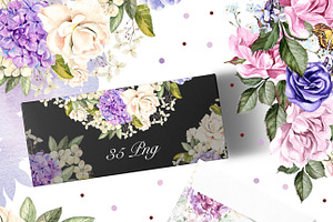 Watercolor Wreath&Bouquets 35 Png