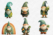 St Patrick’s Day gnome clipart, an Illustration by Designworld (Thumbnail 3 of 6)