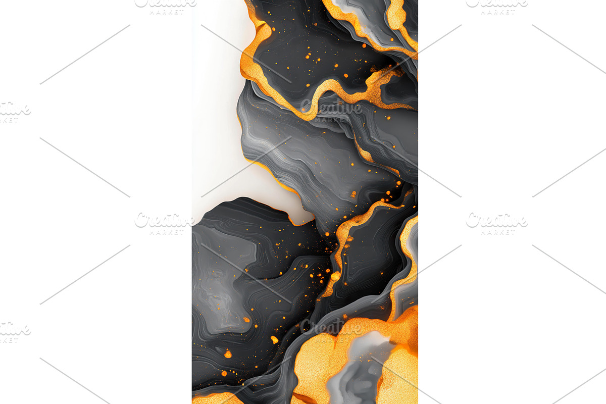 Luxury gold fluid painting with gray, a Texture Illustration by Lermont51