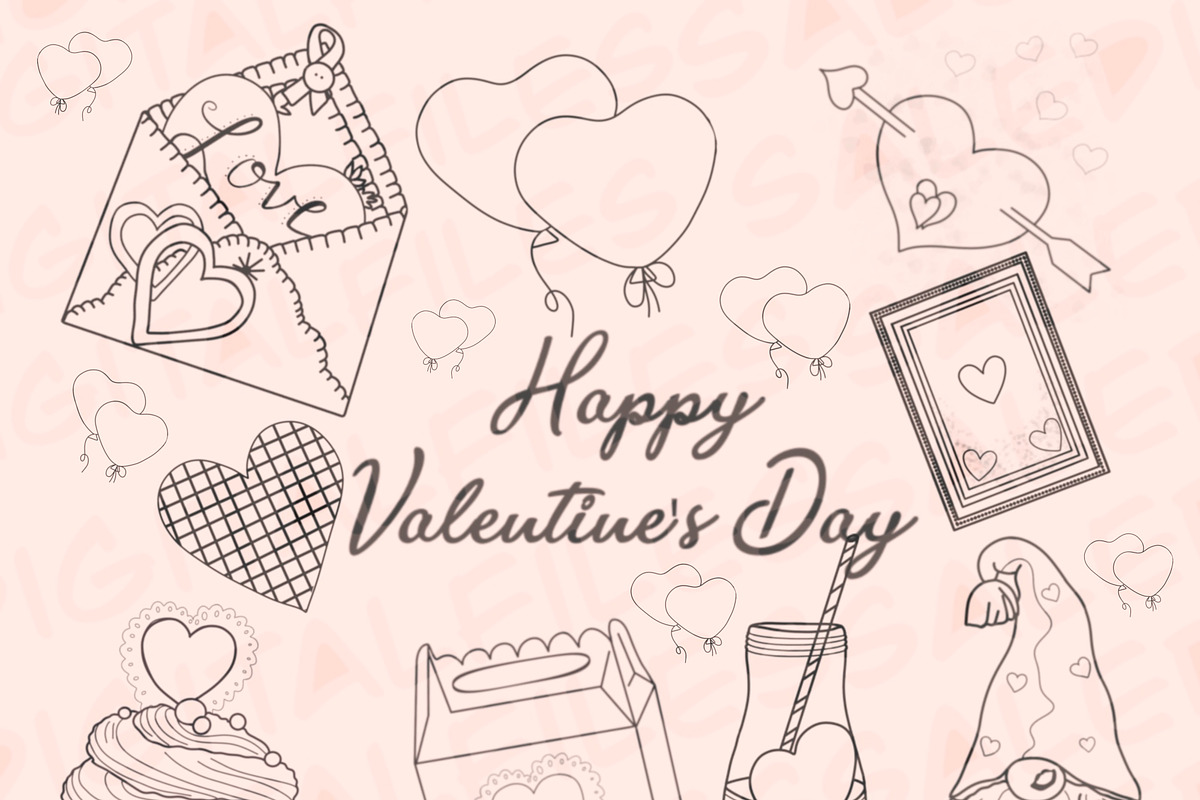 Valentine's Day Digital Stamp, a Graphic by Favorites_Art (Photo 5 of 11)