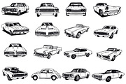Classic Car Vector Pack vol 2, a Transportation Illustration by The BolzStudio (Thumbnail 6 of 10)