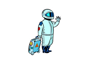 Astronaut Traveler With A Travel