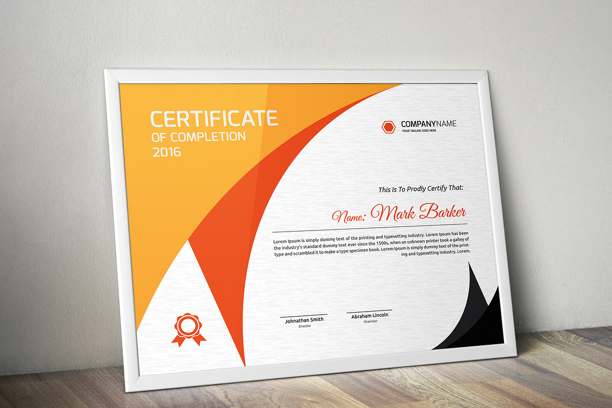 Certificate Word | PSD | AI, a Stationery Template by Curve Design (Photo 3 of 4)