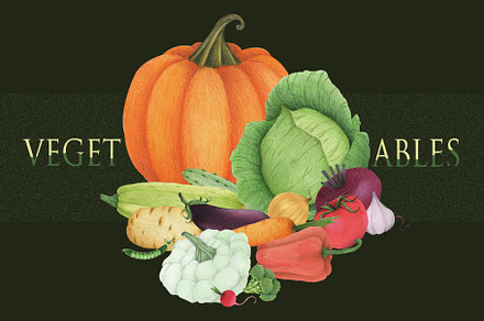 Vegetable set. Autumn collection