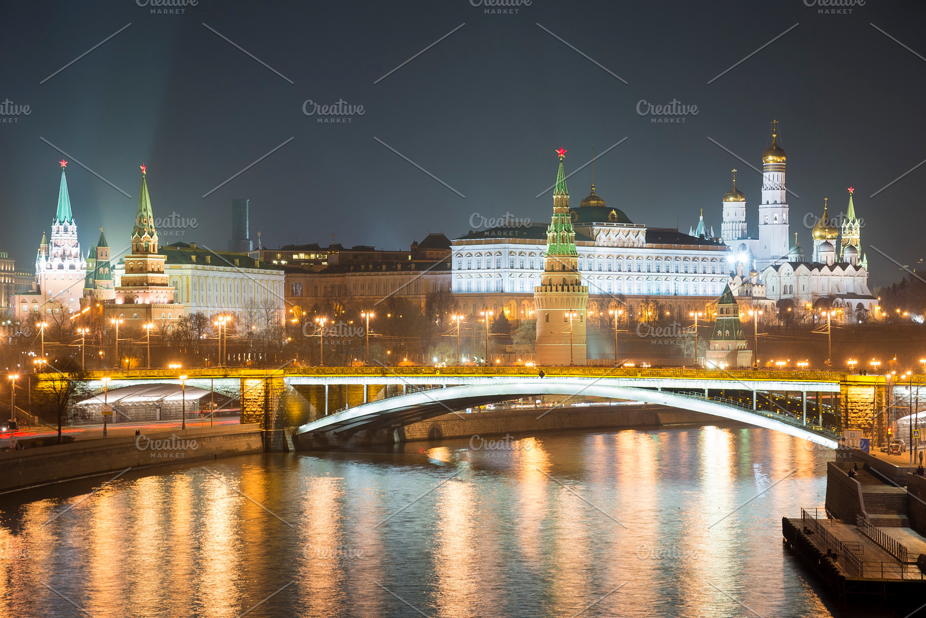 Moscow kremlin at night featuring moscow, kremlin, and russia, an Architecture Photo by Yury Dmitrienko