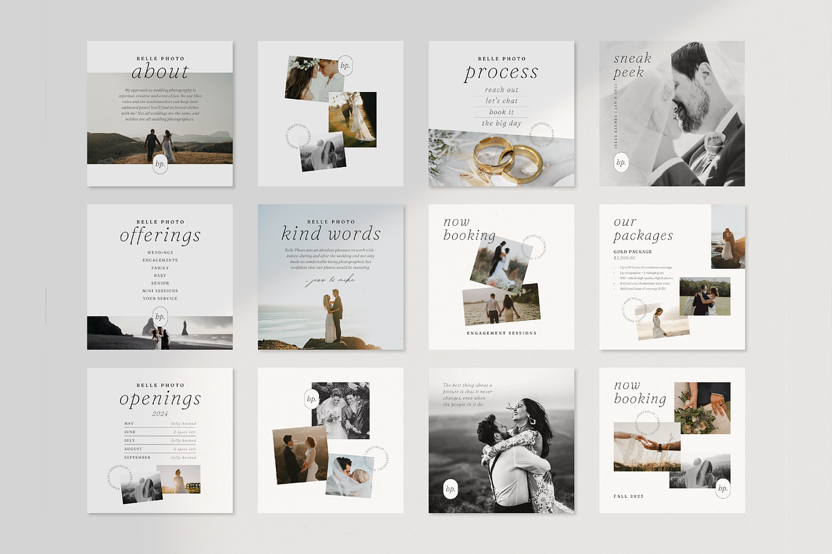 Photographer Instagram Bundle Canva, a Social Media Template by frommakertomaker (Photo 4 of 10)