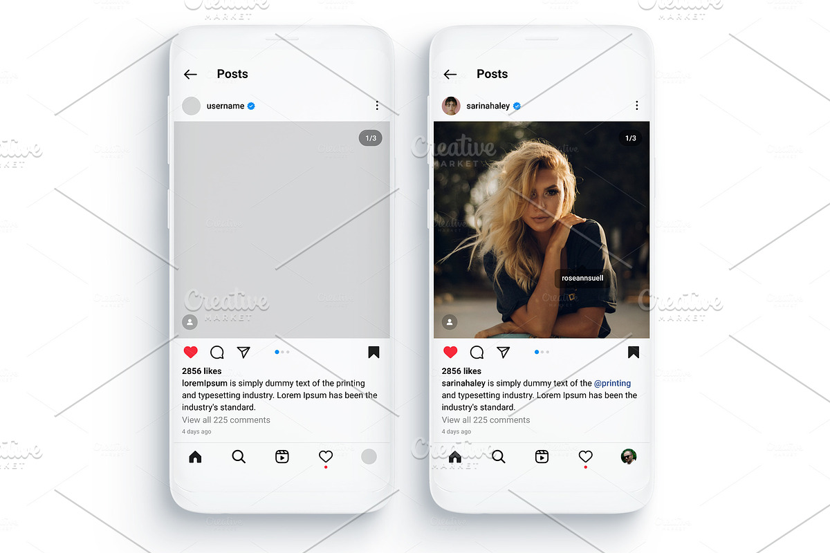 Instagram Template Mockup Adobe XD, a Social Media Template by Dilshod Sobirov (Photo 6 of 13)