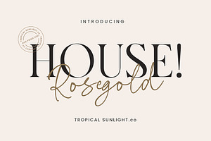Rosegold House - Modern Font Duo